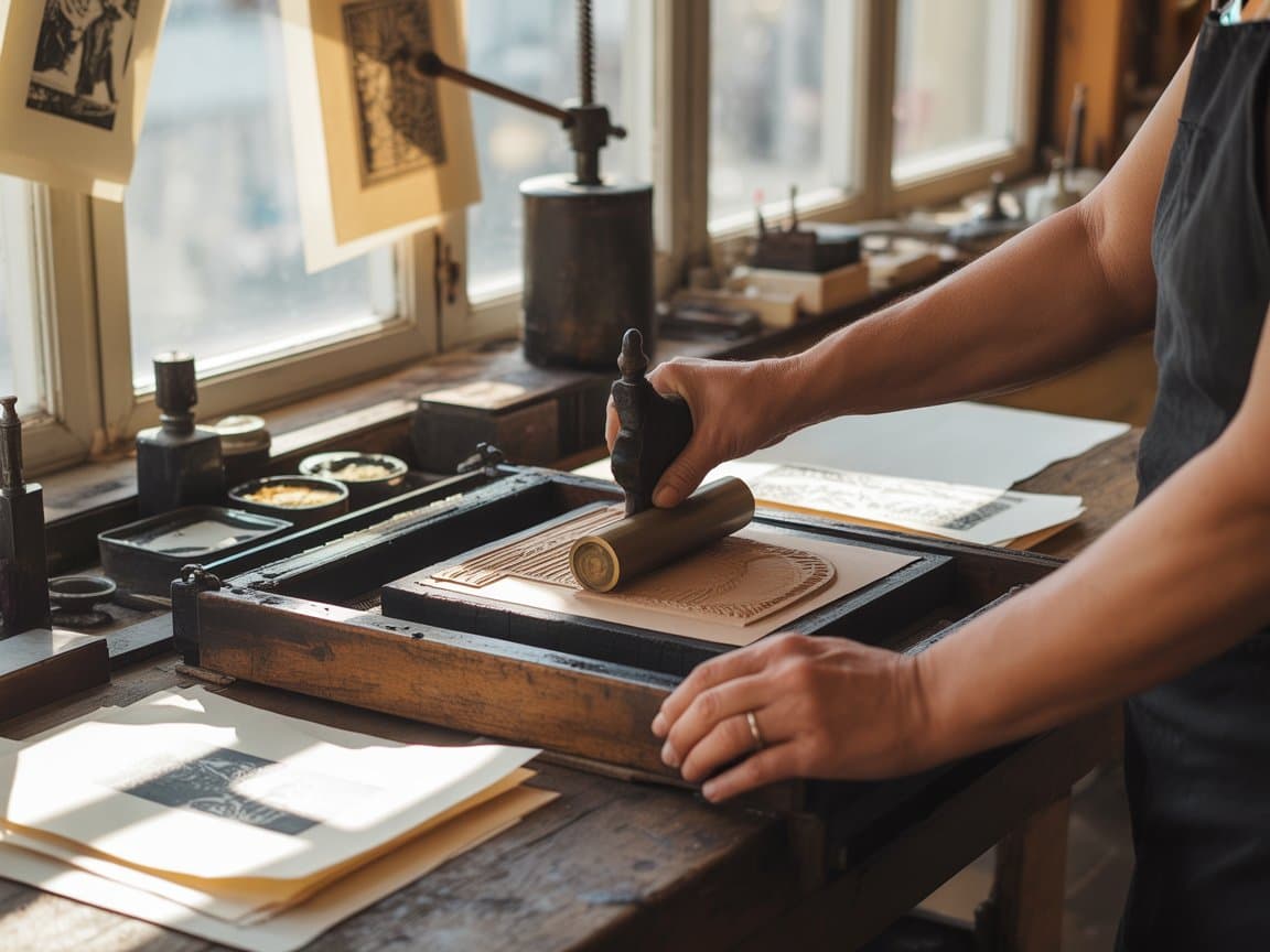 Printmaking studio edition tracking and inventory management for letterpress and print production workflow